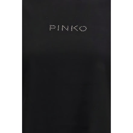 PINKO Black Rhinestone T-Shirt