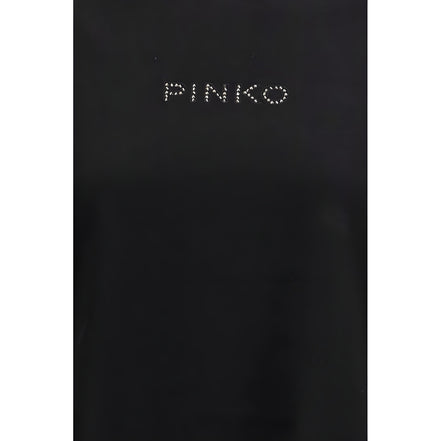PINKO Black Rhinestone T-Shirt
