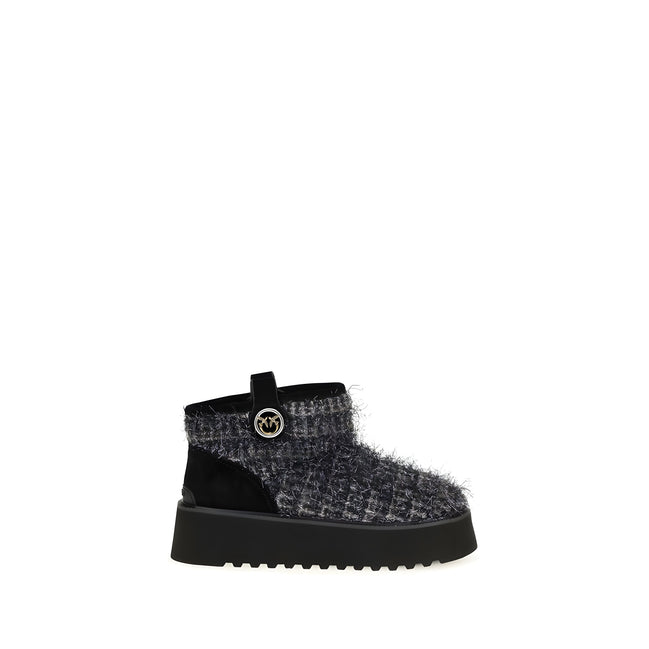 PINKO Ghete Negre din Material Textil