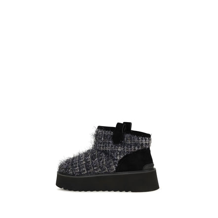 PINKO Ghete Negre din Material Textil