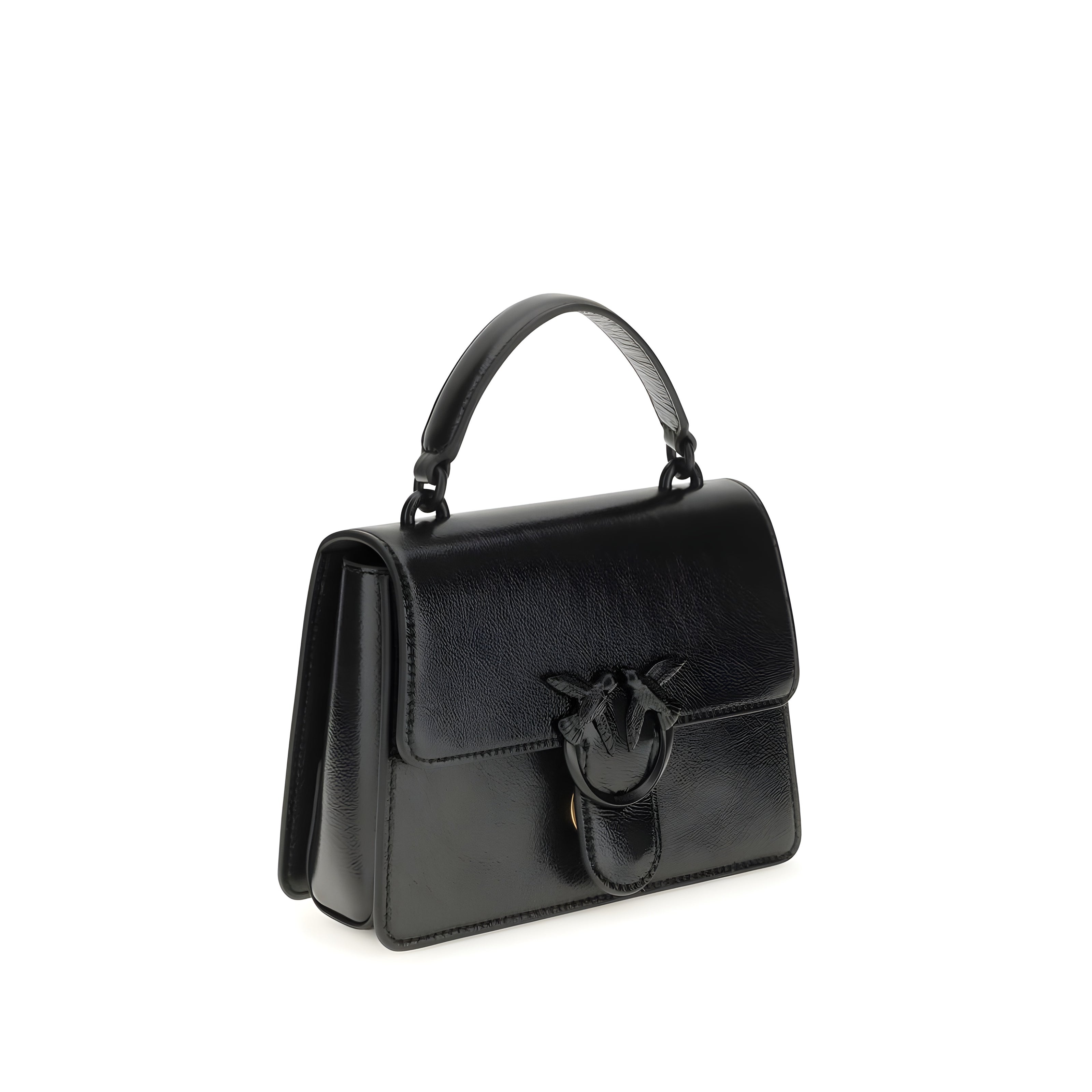 PINKO Black Love One Top Mini Handbag