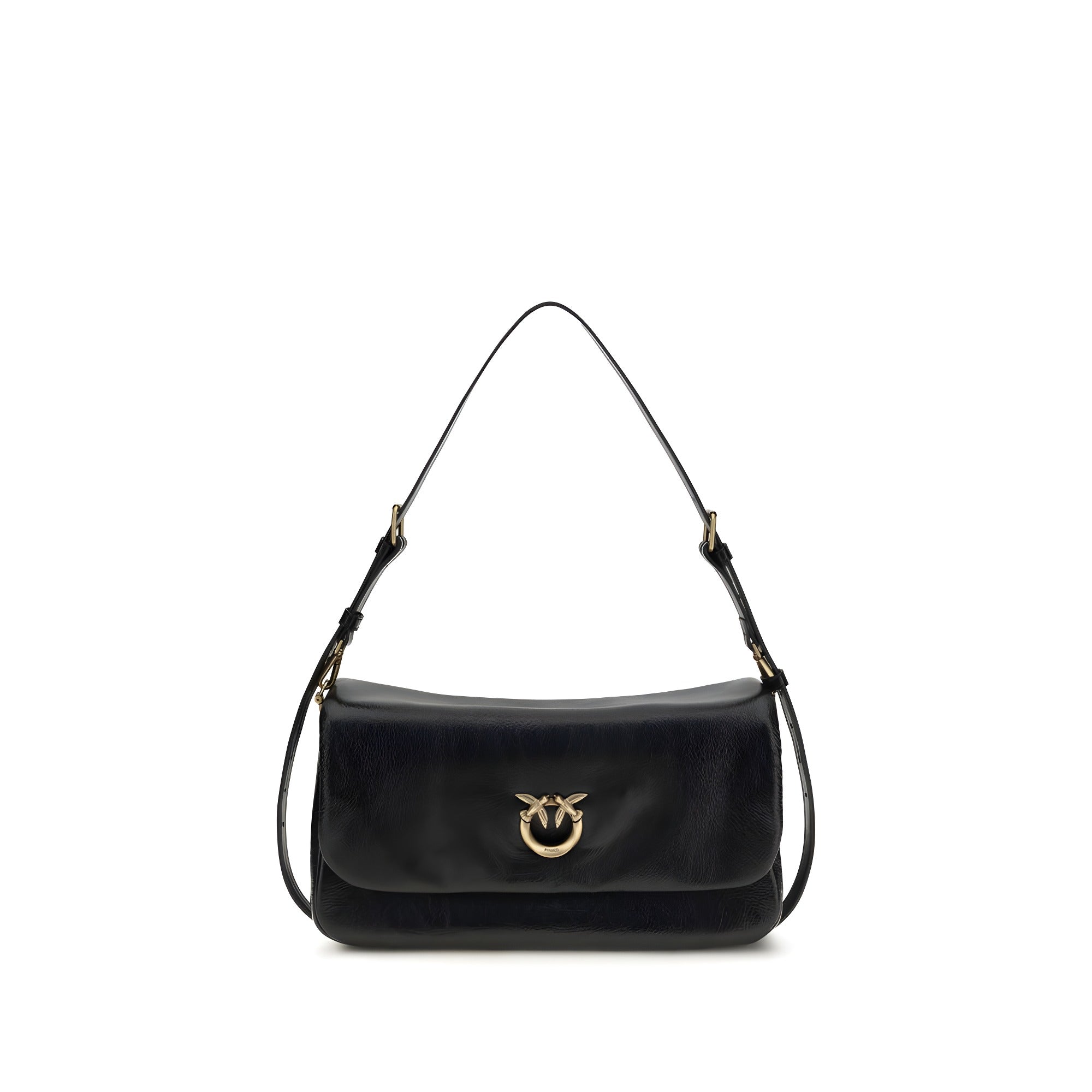 PINKO Black Love Click Soft Horizontal Shoulder Bag