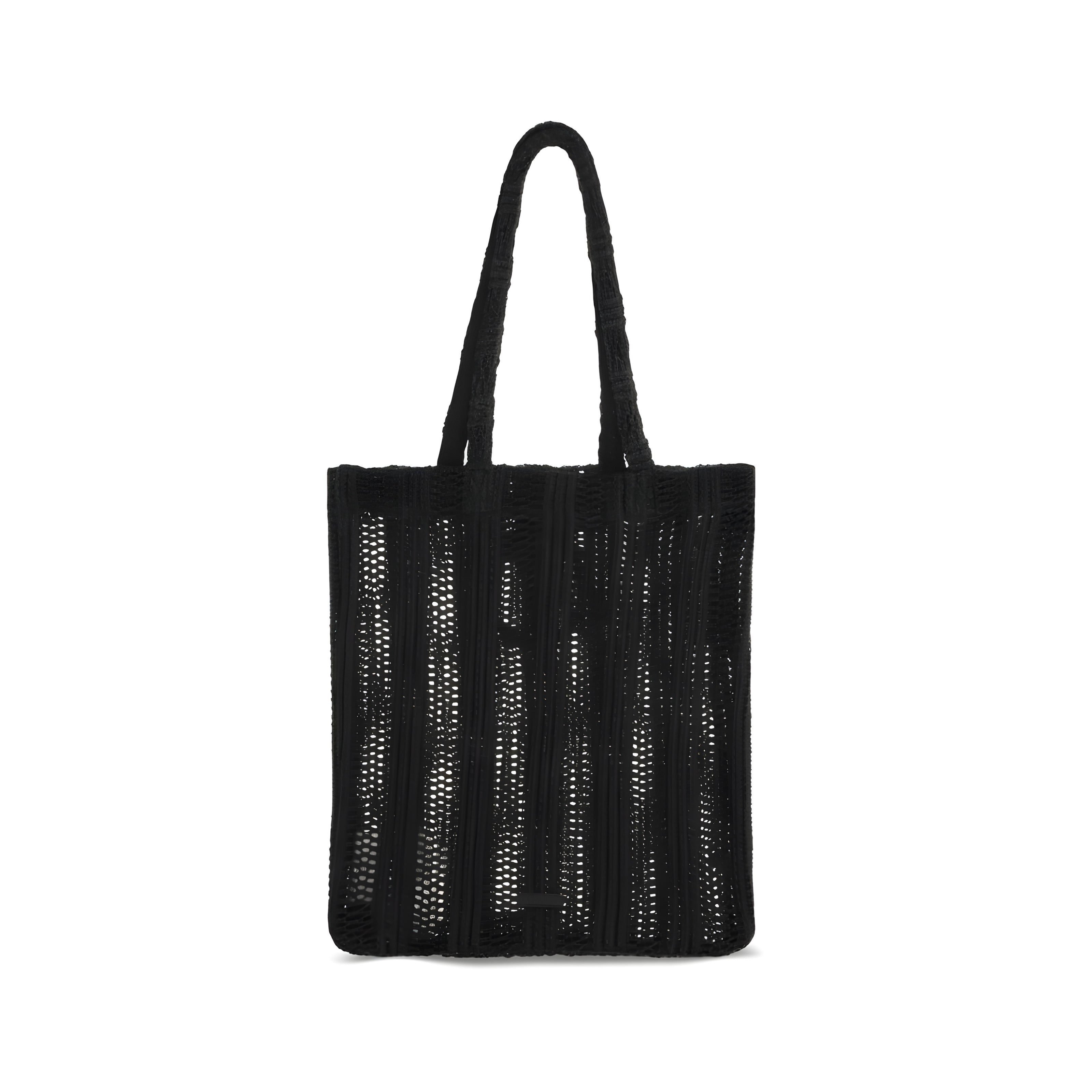 PINKO Black Easy Tote Raffia Bag