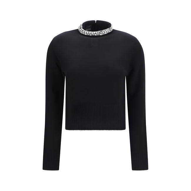 PINKO Black Wool Oves Aries Sweatshirt