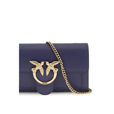 PINKO Blue Love One Chain Wallet
