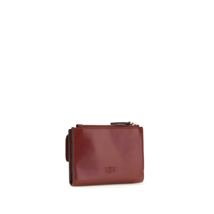 Portofel PINKO Bordeaux cu capse și logo