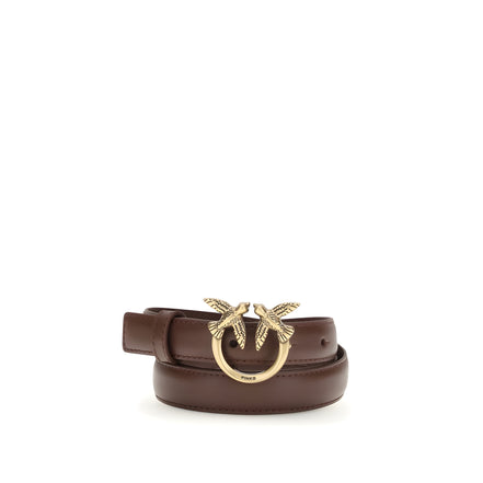 PINKO Bordeaux Calf Leather Regular Belt