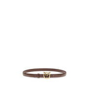 PINKO Bordeaux Calf Leather Regular Belt