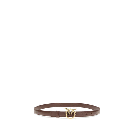 PINKO Bordeaux Calf Leather Regular Belt