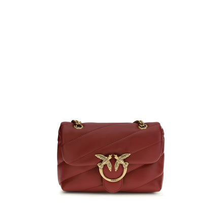 Geantă crossbody PINKO Love Baby bordo din piele