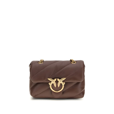PINKO Brown Love Mini Puff Shoulder Bag