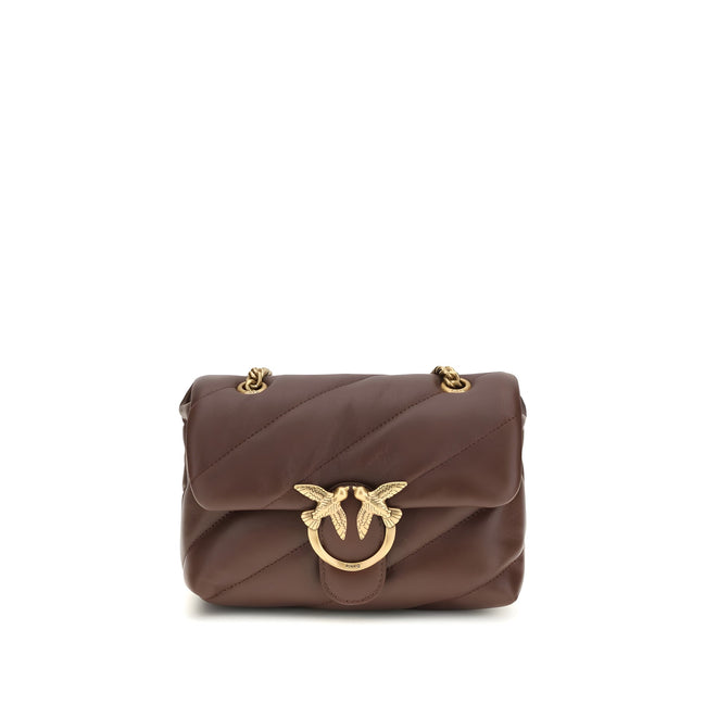 PINKO Brown Love Mini Puff Shoulder Bag