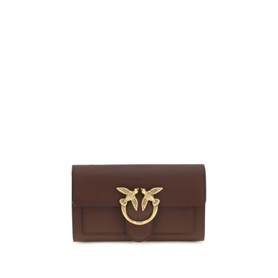PINKO Brown Love One Chain Wallet