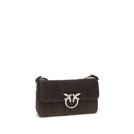 PINKO Brown Calf Leather Shoulder Bag