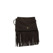 PINKO Brown Calf Leather Shoulder Bag