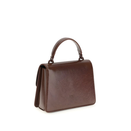 PINKO Brown Love One Top Mini Handbag