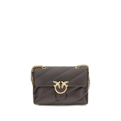 PINKO Brown Leather Shoulder Bag