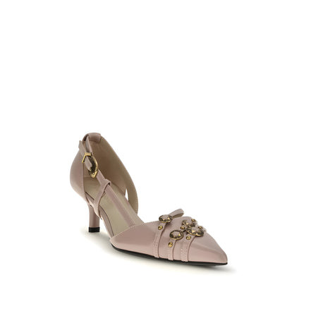 PINKO Multicolor Calf Leather Mid Heel Pumps