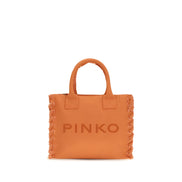PINKO Orange Logo Tote Bag