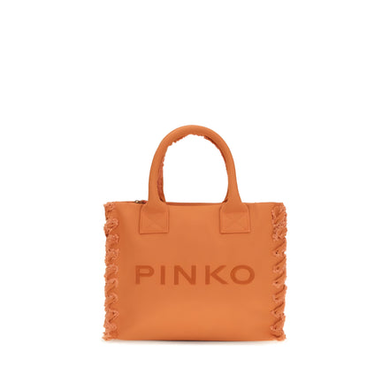 PINKO Orange Logo Tote Bag