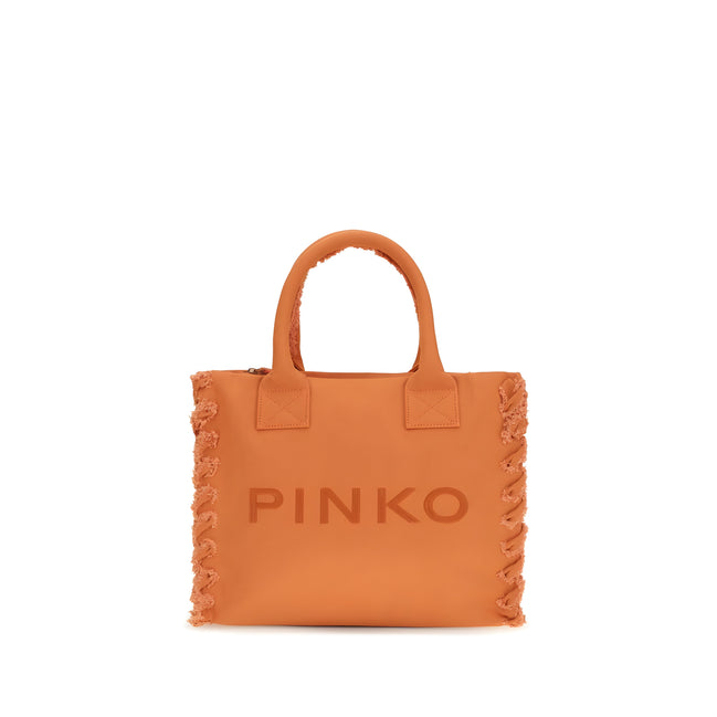 PINKO Orange Logo Tote Bag