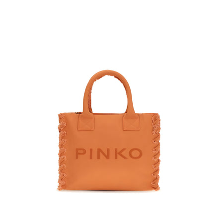 Geantă Shopper PINKO Orange cu logo