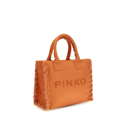 PINKO Orange Logo Tote Bag