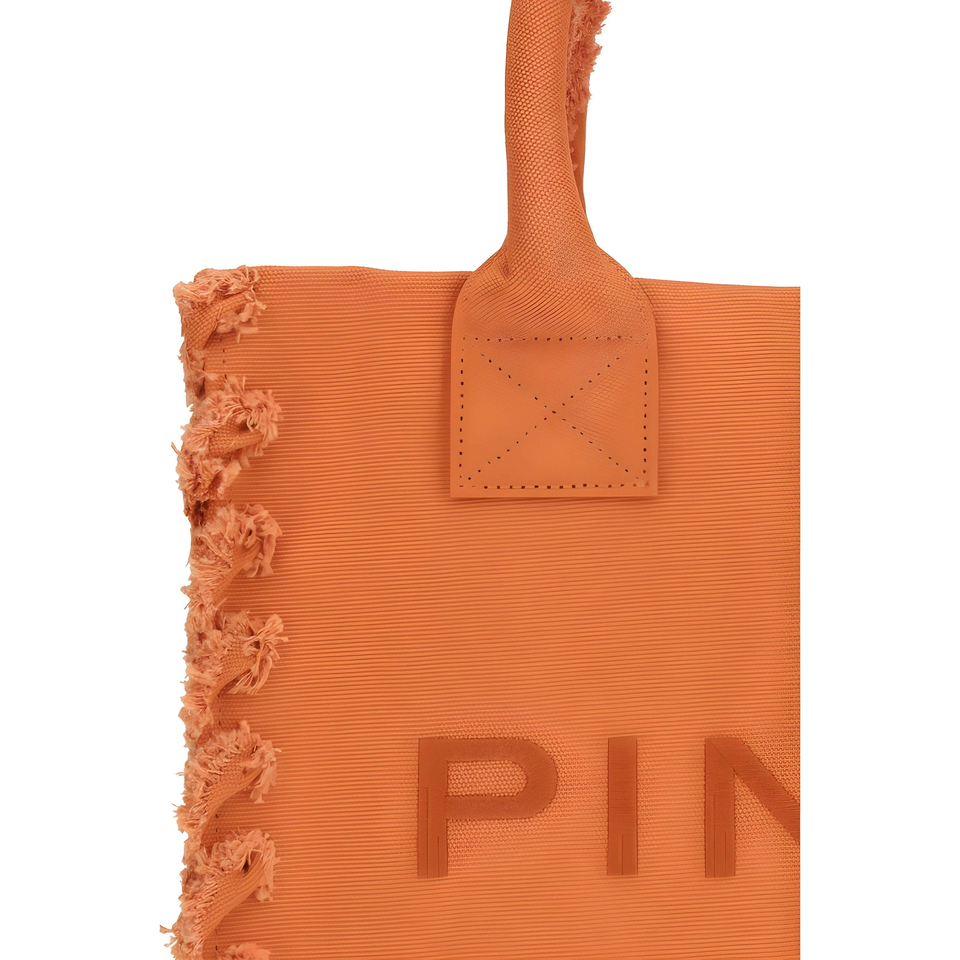 PINKO Orange Logo Tote Bag