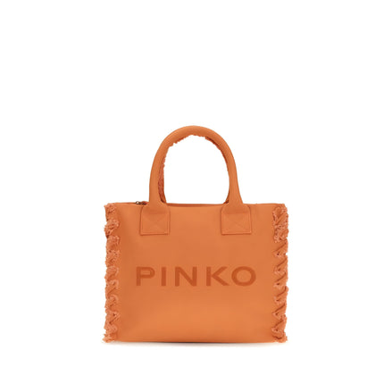 Geantă Shopper PINKO Orange cu logo