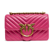 PINKO Pink Love One Mini Chevron Shoulder Bag
