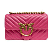 PINKO Pink Love One Mini Chevron Shoulder Bag