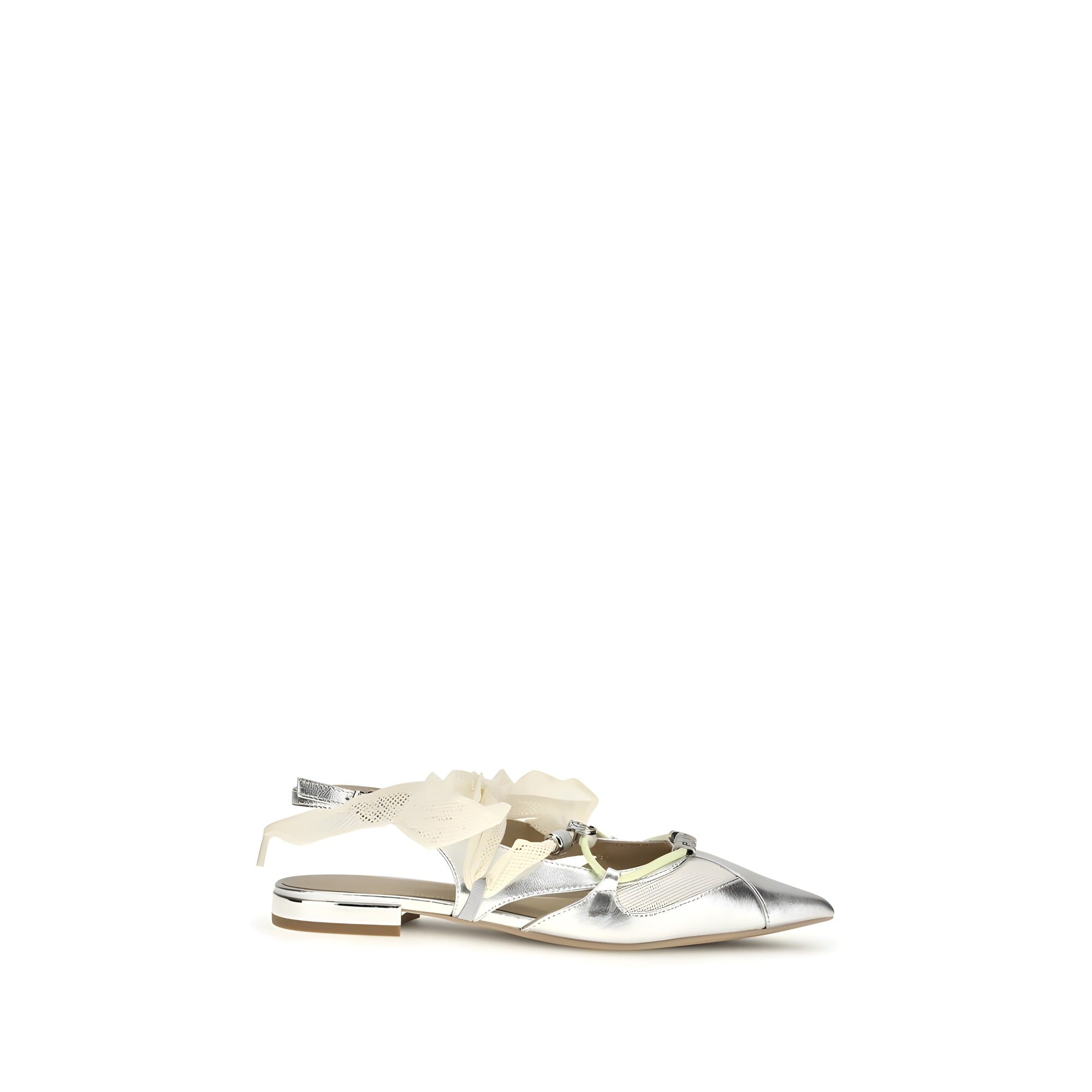 PINKO Silver Gianira Ballet Flats