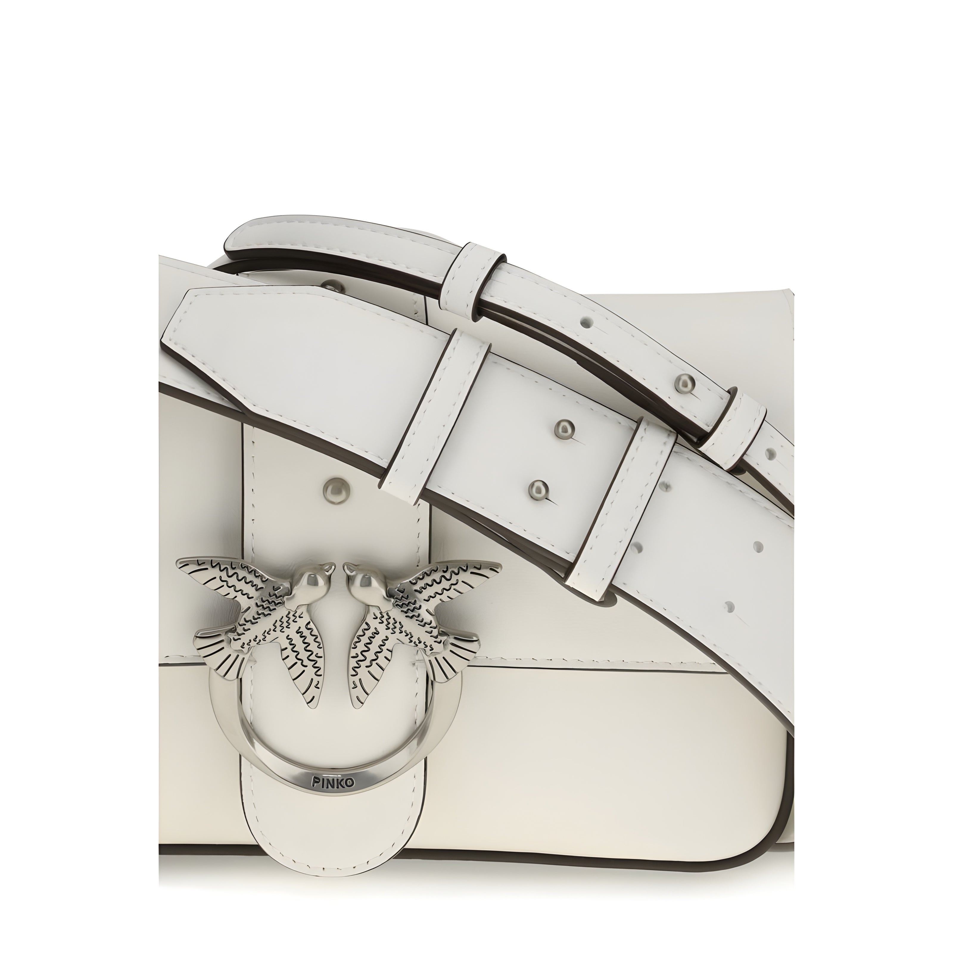 PINKO Geantă de umăr mini Love albă