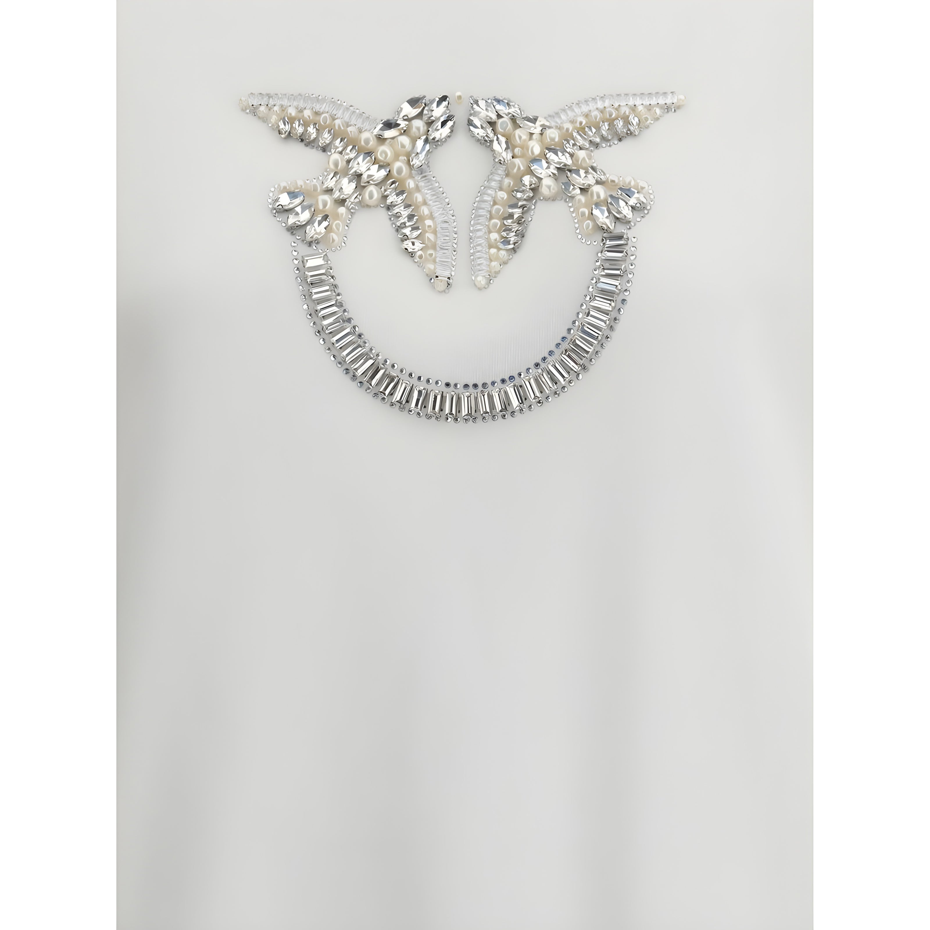 PINKO White Embroidered Logo Sweatshirt