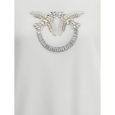 PINKO White Embroidered Logo Sweatshirt