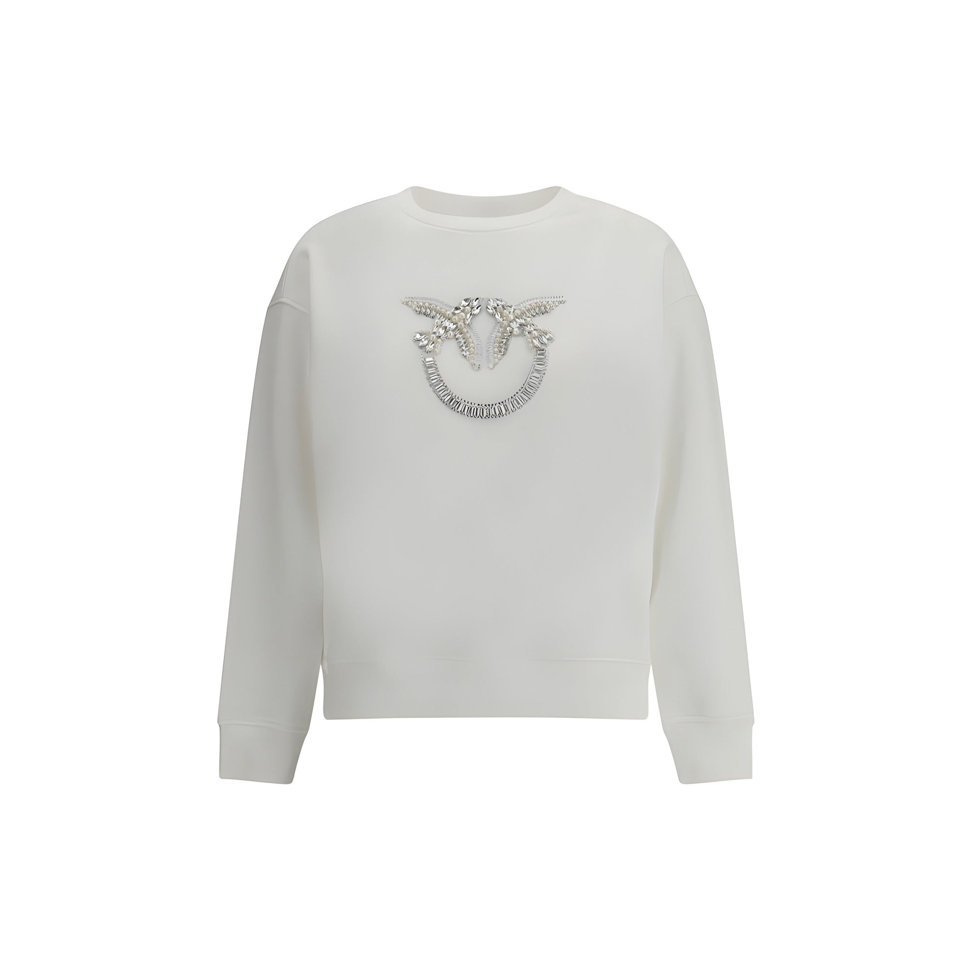 Hanorac PINKO alb cu broderie logo