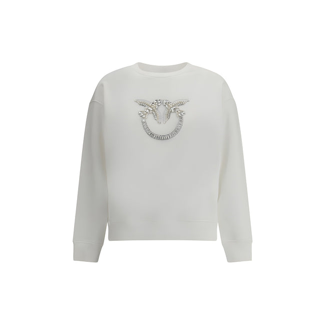 Hanorac PINKO alb cu broderie logo
