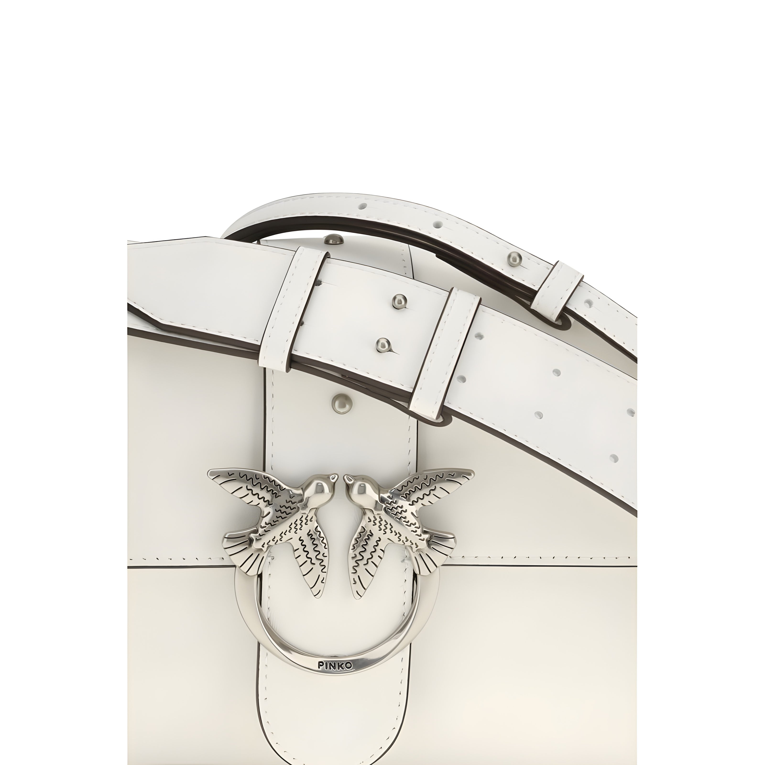 Geantă One Shoulder PINKO White Love