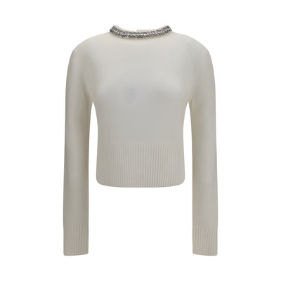 PINKO White Wool Sweatshirt