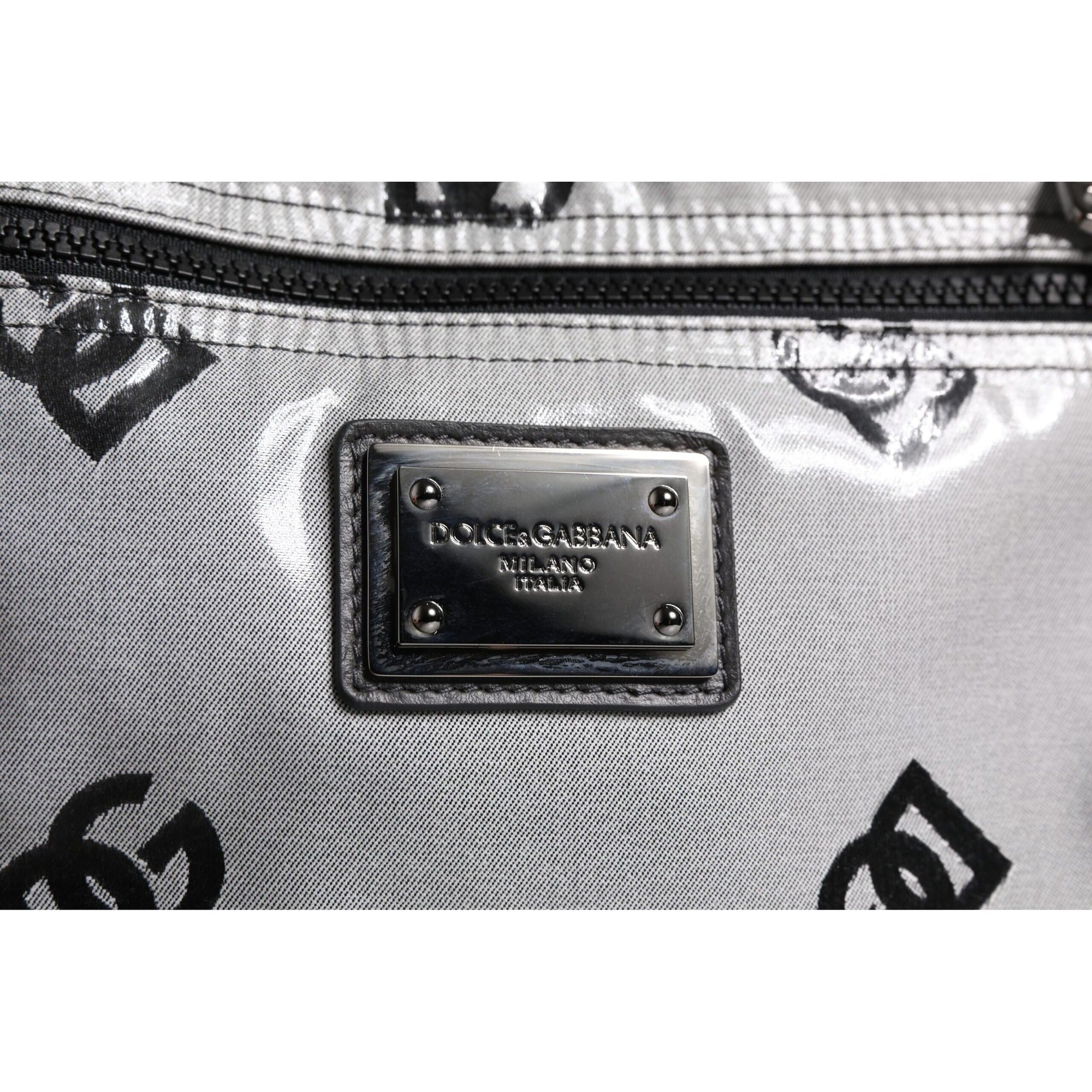 Rucsac Dolce & Gabbana Gri Negru cu Logo DG