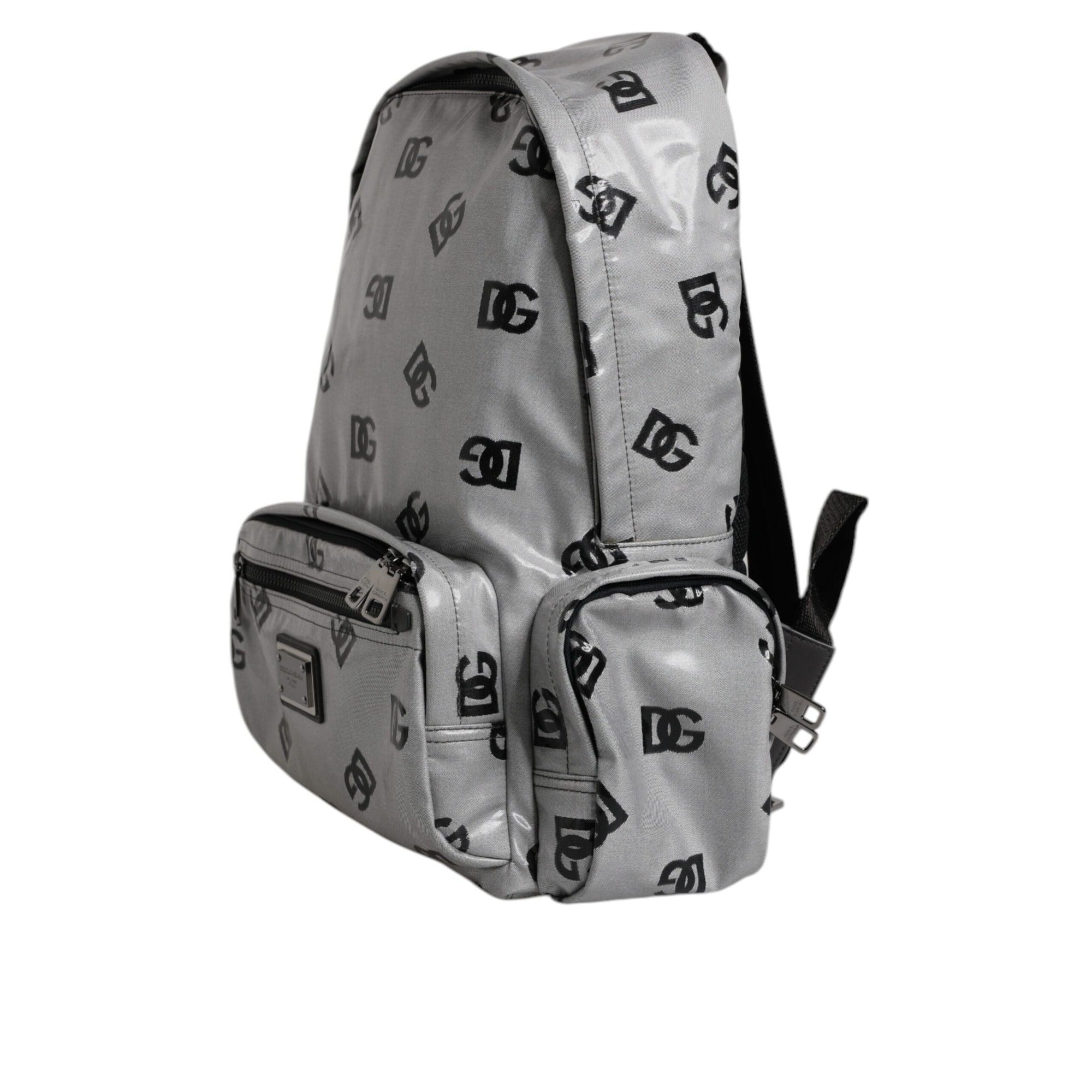 Rucsac Dolce & Gabbana Gri Negru cu Logo DG