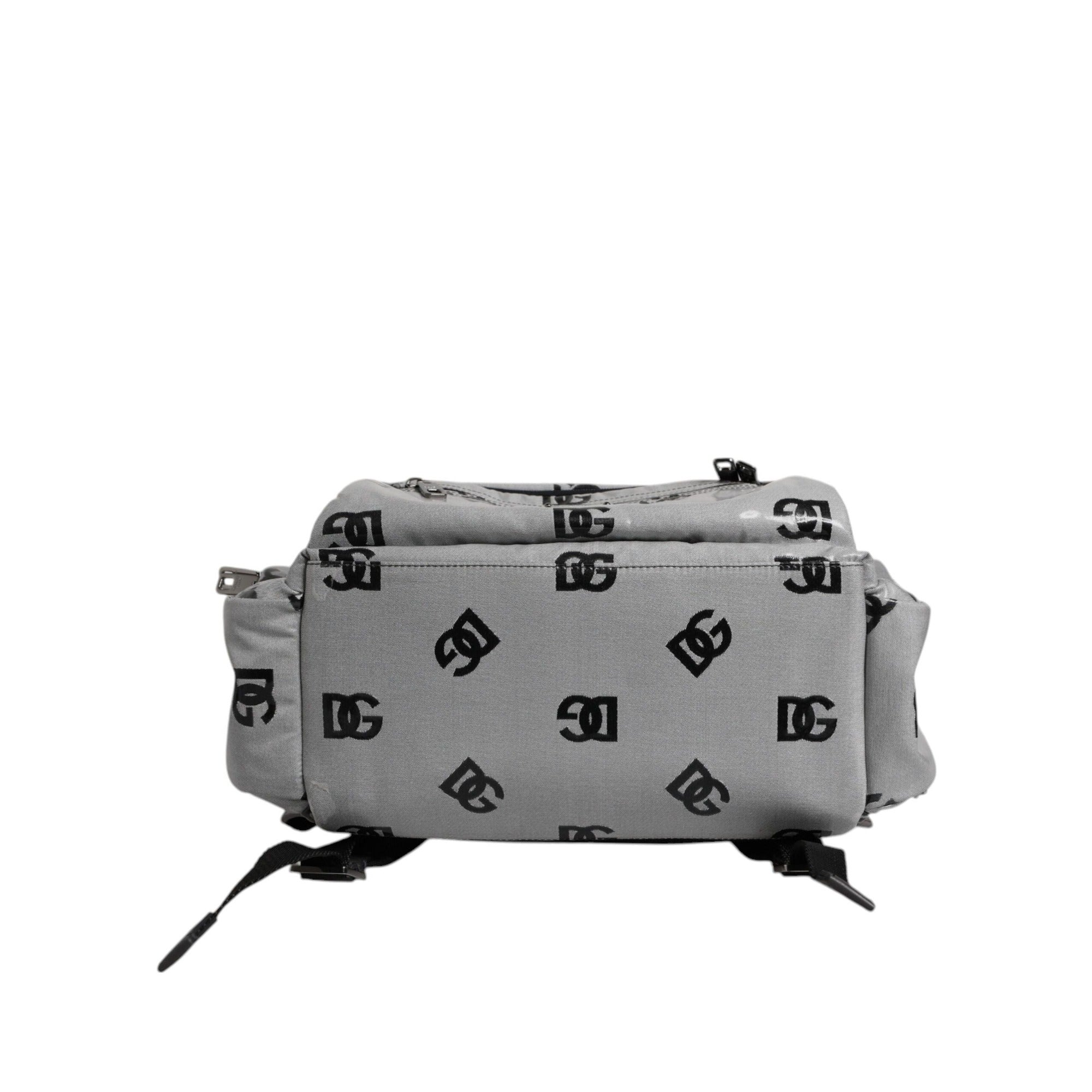 Rucsac Dolce & Gabbana Gri Negru cu Logo DG