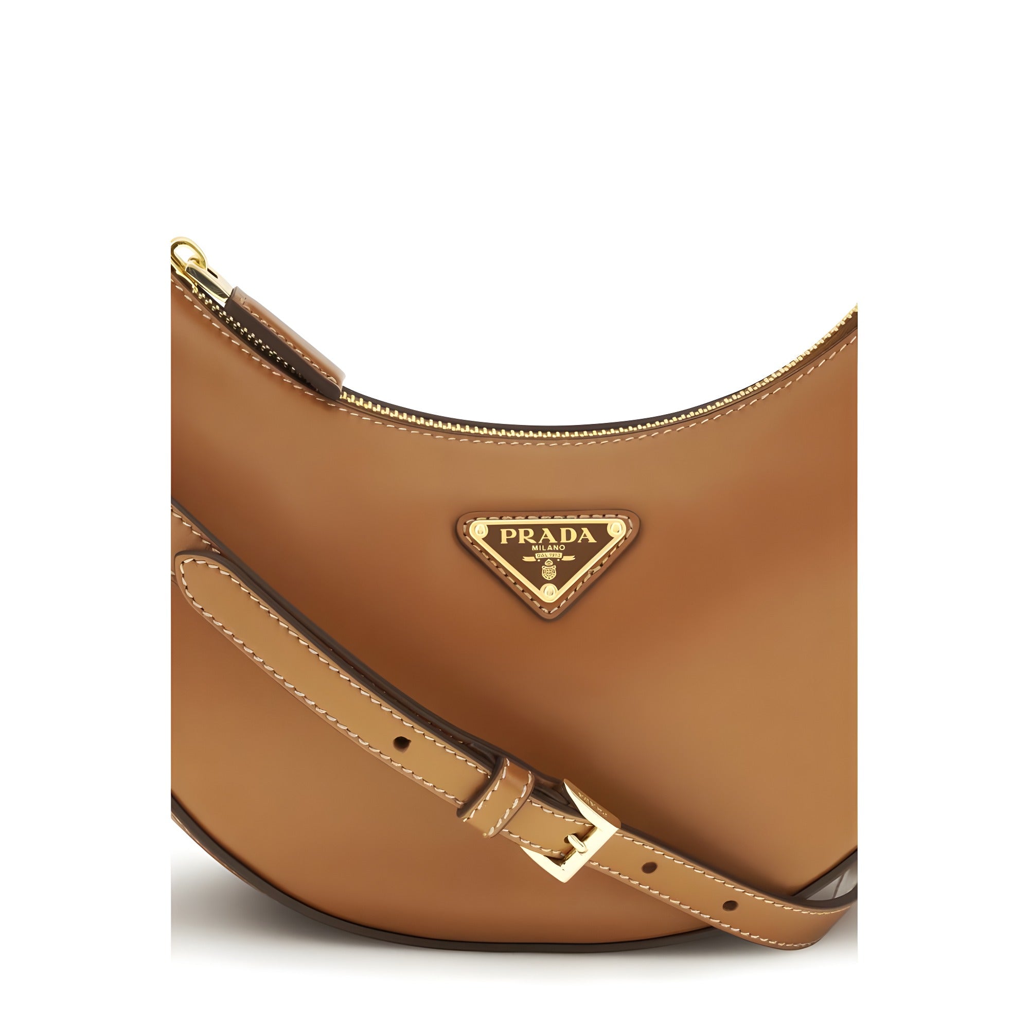 Prada Beige Calf Leather Shoulder Bag