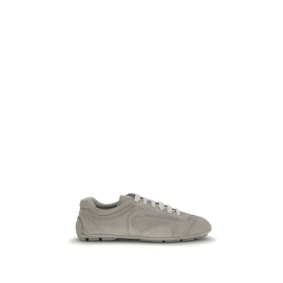 Adidași sport Prada bej din piele de miel