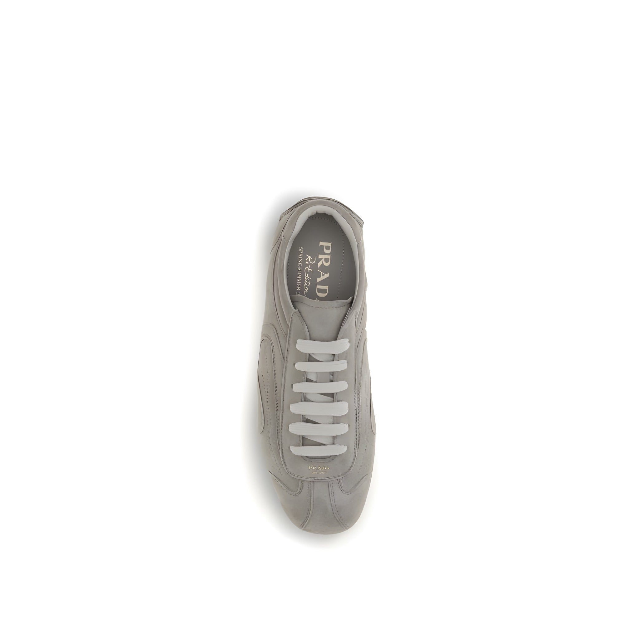 Adidași sport Prada bej din piele de miel
