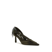 Pantofi stiletto Prada bicolori din bumbac