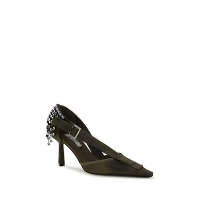 Pantofi stiletto Prada bicolori din bumbac