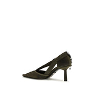 Pantofi stiletto Prada bicolori din bumbac
