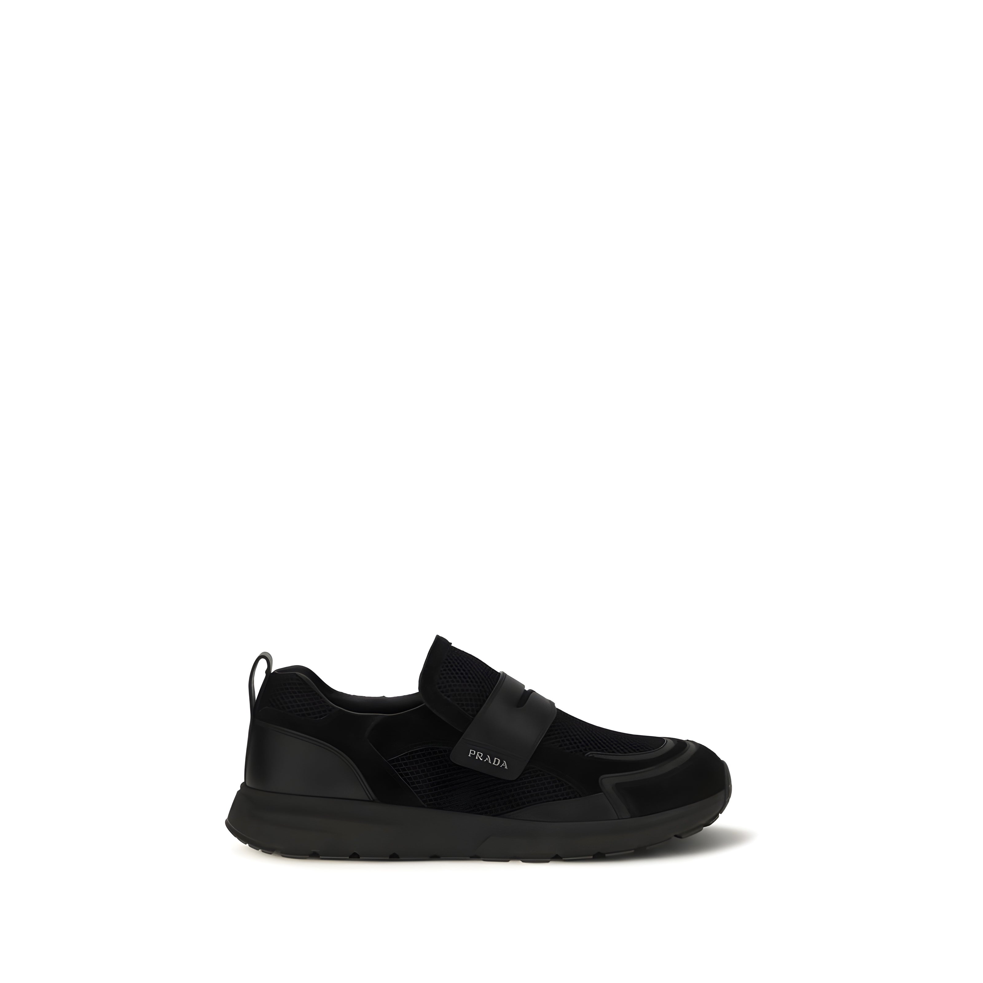 Sneakerși sport Prada negri din piele