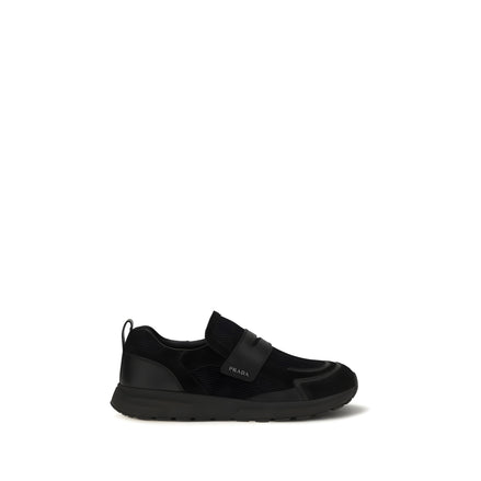 Sneakerși sport Prada negri din piele